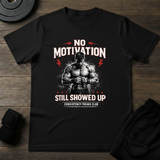 no motivation gym shirt black